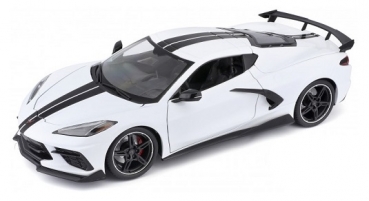 31455W  Chevrolet Corvette Stingray (High Wing) 2020 white 1:18